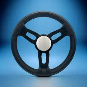 W258-zxe-wh-plain Gussi Italia Boat Model 15 Steering Wheel Black Brushed Alum Spokes Plain W258-zxe-wh-plain Gussi Italia Boat Model 15 Steering Wheel Black Brushed Alum Spokes Plain