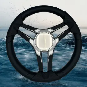 Gussi Italia W262-mlsp-05 Verona Boat Steering Wheel Brushed Aluminum Spokes Keyed Or Splined Hub