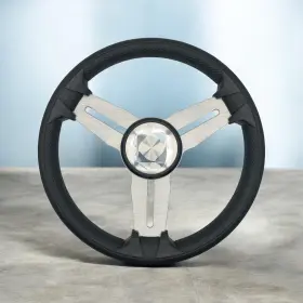 W347-m15a-06-stingray Gussi Italia Model 15a Marine Steering Wheel Brushed Alum Spokes Stingray Boats Cap Keyed