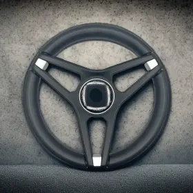 Gussi Italia W420-southbayboats-02 Molino Black With Soft Touch Urethane Rim Boat Steering Wheel South Bay Boats