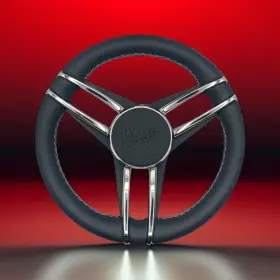 Gussi Italia W444-ranger Ranger Boat Steering Wheel Stainless Steel Spoke Leather Rim Boats Logo