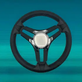 W458-selva-07-starcraftboats Gussi Italia Marine Steering Wheel Black Brush Metal Spokes Keyed Starcraft