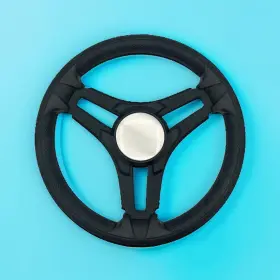 W458-selva-09-blank Gussi Italia Marine Steering Wheel Black Brush Metal Spokes Keyed Blank