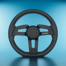 W466n-sinel-wh-harris Gussi Italia Boat Sinel Steering Wheel Black Billet Aluminum Spoke Harris