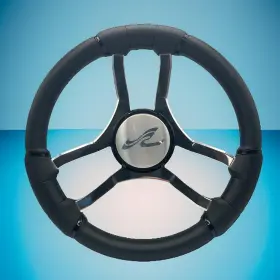 W472-malpl-wh-searay Gussi Italia Malera Boat Steering Wheel Chrome Spokes Searay