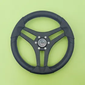 W477-mlsp-16-target Gussi Italia Molinara Marine Steering Wheel Black Brushed Alum Spokes Keyed Target Style