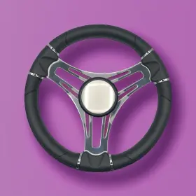 W559-vero-01-blank Gussi Italia Verona Boat Steering Wheel Chrome Spokes Keyed Or Splined Hub Blank