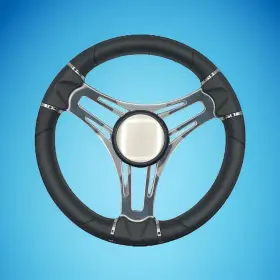 W559-vero-01-plain Gussi Italia Verona Boat Steering Wheel Chrome Spokes Plain