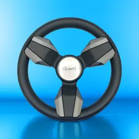 W579-colbl-03-bentley Gussi Italia Collina Boat Steering Wheel Dark Gray Inserts - Bentley Keyed Only