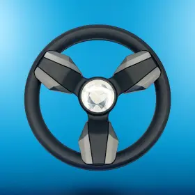 W579-colbl-04-stingray Gussi Italia Collina Boat Steering Wheel Dark Gray Inserts - Stingray Keyed Only