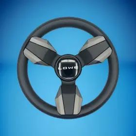 W579-colbl-09-lowe Gussi Italia Collina Boat Steering Wheel Dark Gray Inserts - Lowe Keyed Only