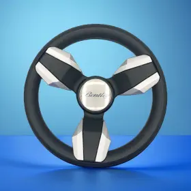 W579-colbr-03-bentley Gussi Italia Collina Boat Steering Wheel Brushed Inserts - Bentley Keyed Only