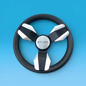 W579-colbr-gussi Gussi Italia Collina Boat Steering Wheel Brushed Inserts - Keyed Only