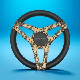 X-1006-camo Gussi Italia Khaki Camo Molino Black With Soft Touch Urethane Rim Boat Steering Wheel