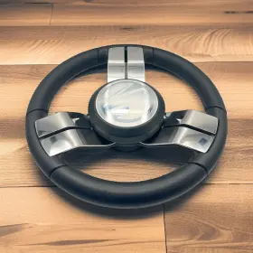 Gussi Italia X-604 Marine Steering Wheel Stainless Steel Spoke Soft Touch Rim Tige