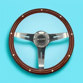 X007 Gussi Italia Boat Model 301 Steering Wheel With Wood Rim