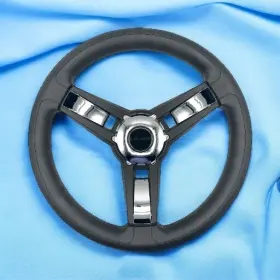 X039 Gussi Italia Giazza Black Boat Steering Keyed Hub Soft Touch Rim Abs Spokes
