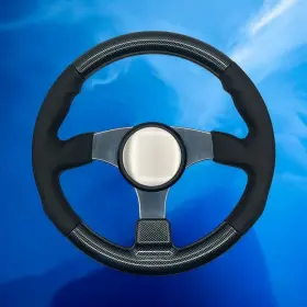 X062 Gussi Italia Marine Steering Wheel Metal Spokes Soft Touch Rim Patterned
