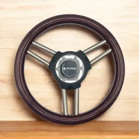 X085 Gussi Italia Steering Wheel With Simulated Wood Accents