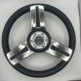 X1005-supra Gussi Italia Marine Steering Wheel Stainless Steel Spokes Soft Touch Rim Supra
