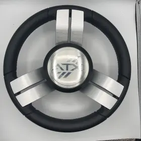 X1006-atx Gussi Italia Marine Steering Wheel Stainless Steel Spoke Soft Touch Rim Atx