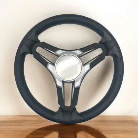 Gussi Italia X207 Verona Boat Steering Wheel Brushed Aluminum Spokes Keyed Or Splined Hub