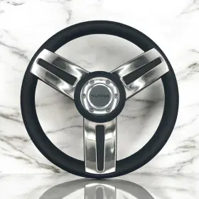 X209 Gussi Italia Marine Steering Wheel Stainless Steel Spokes Soft Touch Rim Supra