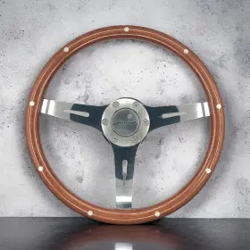 X211 Gussi Italia Boat Model 301 Steering Wheel With Wood Rim Chris Craft Logo