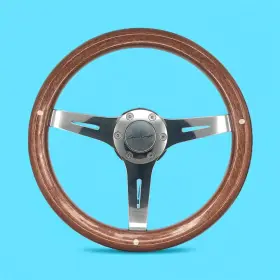 X301 Gussi Italia Boat Model 301 Steering Wheel With Wood Rim Chris Craft Logo