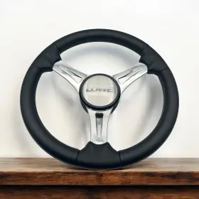 Gussi Italia X608 Boat Steering Wheel Stainless Spokes - Model 64 Lowe Boats