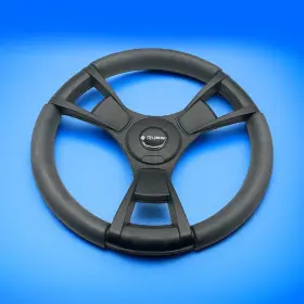 M13k Gussi Italia X619 Model Black Boat Steering Wheel Key Hub Soft Touch Rim Abs Spokes