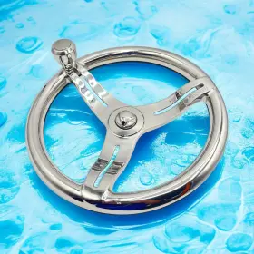 X625-belloca Gussi Italia Belloca Salt Water Boat Steering Wheel Knob Polished Stainless Steel