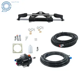 Hp124494 Happy19star Hydraulic Outboard Steering Kit Helm Pump Cylinder 26ft Hose 350hp Single Engine