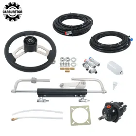 Home-garden-fix Hgf165988 Hydraulic Outboard Steering System Kit 90hp Boat Marine Cylinder Helm Hose