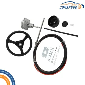 F779-brs14ft-bb02 Jdmspeed Motor Boat Rotary Steering System Outboard Kit With 13.5 Inch Wheel 14ft Cable