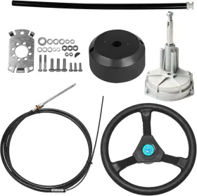 Jndo Jndo-bsc14ft 14 Ft. Boat Rotary Steering System Outboard Kit Marine Cable 12.5 Inch Wheel Jndo Jndo-bsc14ft 14 Ft. Boat Rotary Steering System Outboard Kit Marine Cable 12.5 Inch Wheel