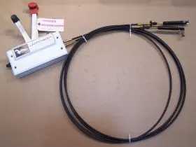 378390 Johnson Rebuilt Ship-master Evinrude Two 2 Handle Control Box 12ft Cables #74