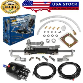 Ky-auto Kyqp2401 350hpboat Outboard Hydraulic Steering System Kit For Yamaha/suzuki/honda/mercury