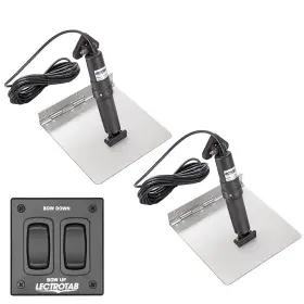 Lectrotab Xkaf9x12 Xka Stainless Steel Trim Tab Kit With Rocker Switch - 9 X 12