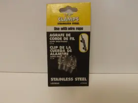 7450 Lehigh Stainless Steek 1/8 Inch Wire Rope Clamp V-drive Steering Cable