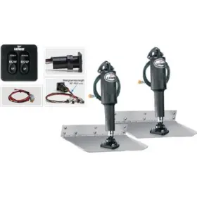Lenco 15104102 Complete Standard Mount Electric Trim Tab Kit With Tactile Switch