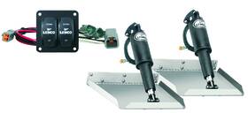 Lenco Marine 874847000147 12inx12in Standard Mount Trim Tab Kit 12v With Double Rocker Switch