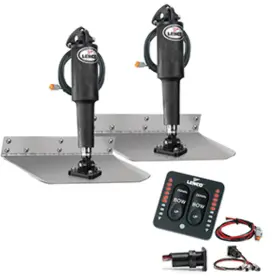 Tt9x9i Lenco Marine 9 Inch X9 Standard Trim Tab Kit With Led Indicator Switch 12v Boat