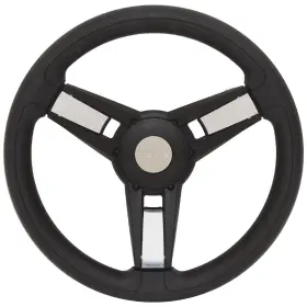 Lowe Boats 20313782 Gussi Boat Steering Wheel 13 3/4 Inch Black Silver