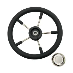 Mc99855008 Marine City 316 Stainless Steel Steering Wheel With Foam Grip In Gray
