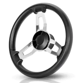 7317sp Marinebaby Marine Boat Steering Wheel 3spoke Stainless Steel And Pu Foam Grip 13.5 Inch Univ