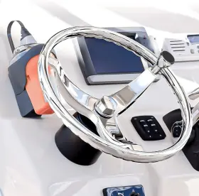 B07114z7r5 Marinebaby 3 Spoke 15-1/2 Inch Stainless Steel Boat Steering Wheel With 5/8-18 Nut And Knob