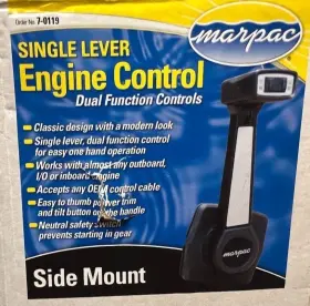 Marpac 7-0119 Single Lever Engine Control Dual Function Side Mount