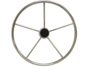 Marpac 7-0682 Stainless Steel Steering Wheel - 5 Spoke Destroyer Type 15-1/2 Inch
