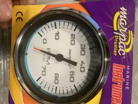 Marpac 787766719802 7-1980 Premier Tachometer 0-7000 Rpm Gauge S. Steel Bezel Outboard Boat M